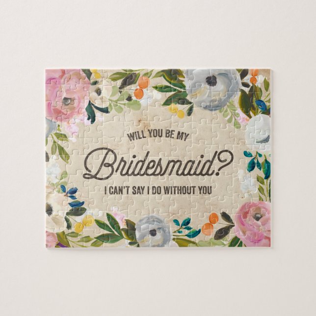Vintag Florals | Bridesmaid Puzzle (Horizontal)