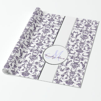 Vintag Florentine Damask (Lilac) Geschenkpapier