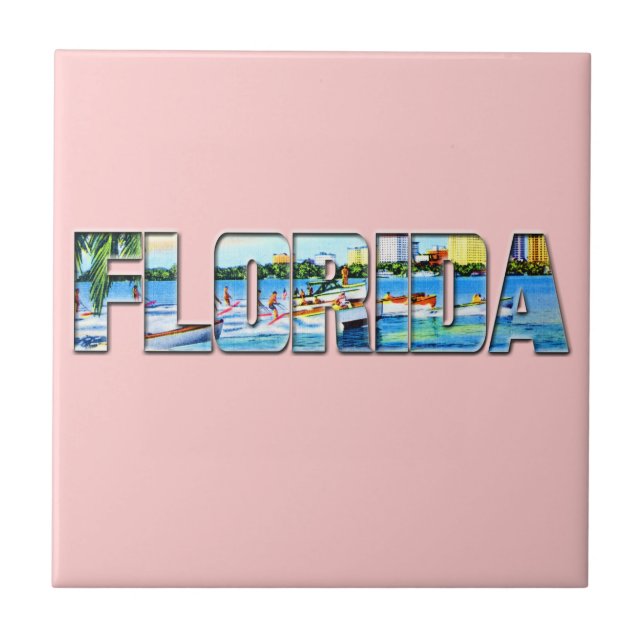 Vintag Florida Fliese (Vorderseite)