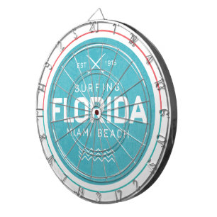 Vintag Florida Miami Beach Surfen Souvenir Retro Dartscheibe