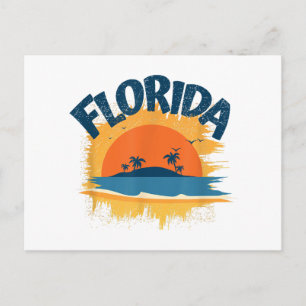 Vintag Florida Retro T-Shirt Design Sonnenschein M Feiertagspostkarte