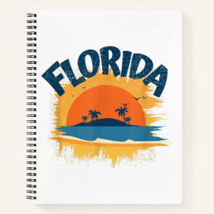 Vintag Florida Retro T-Shirt Design Sonnenschein Notizbuch