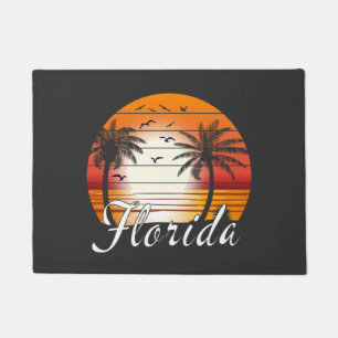 Vintag Florida USA Palm Trees Summer Beach Fußmatte