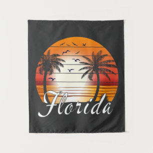 Vintag Florida USA Palm Trees Summer Beach Wandteppich