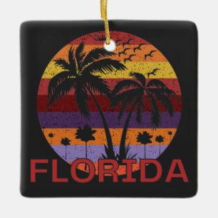 Vintag Florida USA Summer Beach Keramikornament