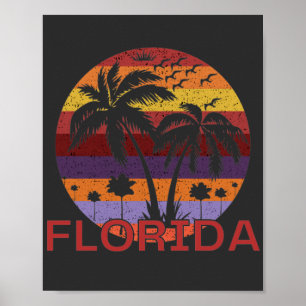 Vintag Florida USA Summer Beach Poster