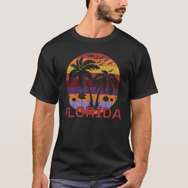 Vintag Florida USA Summer Beach T-Shirt (Vorderseite)