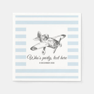 Vintag, Flugzeug, Flugzeug Cocktail Papier Napkins Serviette
