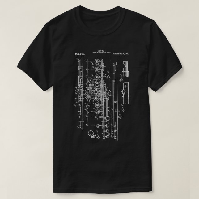Vintag Flute Marching Longsleeve T-Shirt (Design vorne)
