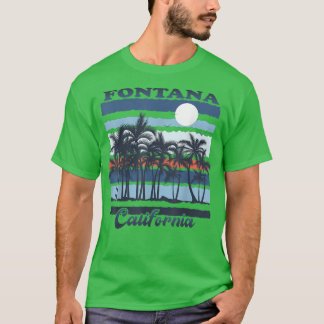 Vintag Fontana California Beach Souvenirs Reisen T-Shirt