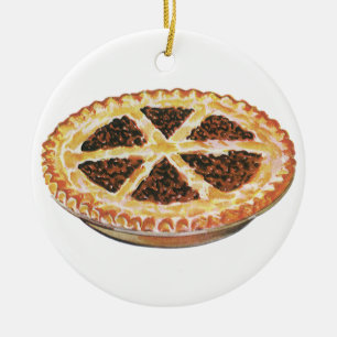 Vintag Foods Dessert, Pecan Pecan Pie Keramik Ornament