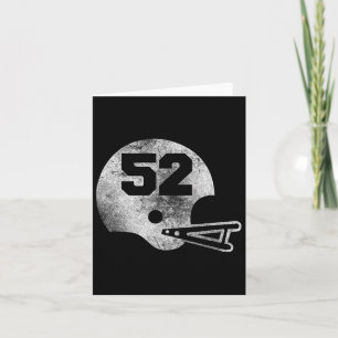 Vintag Football Jersey Nummer 52 Spielnummer Karte