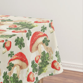 Vintag Forest Mushroom Lucky Clover Pattern Tischdecke