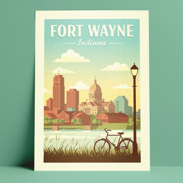 Vintag Fort Wayne Indiana Postkarte (Von Creator hochgeladen)