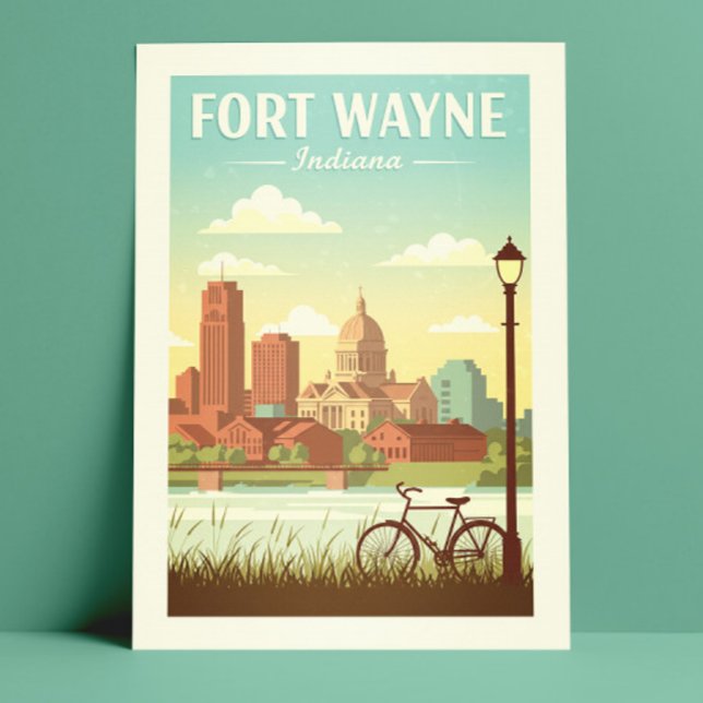 Vintag Fort Wayne Indiana Postkarte (Von Creator hochgeladen)