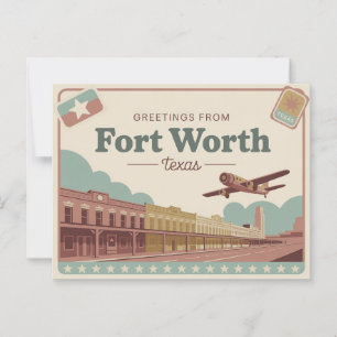 Vintag Fort Worth Postcard   Grüße Postkarte