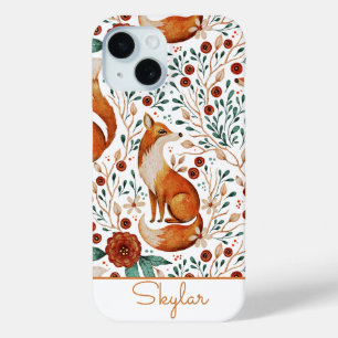 Vintag Fox Floral Botanic Muster Name Case-Mate iPhone Hülle