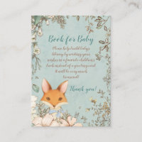Vintag Fox Florals Buch für Babydusche