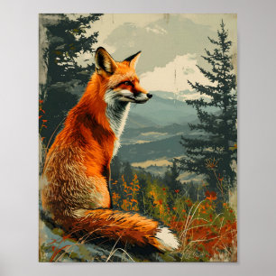 Vintag Fox: Zeitloser Wildcharakter Poster
