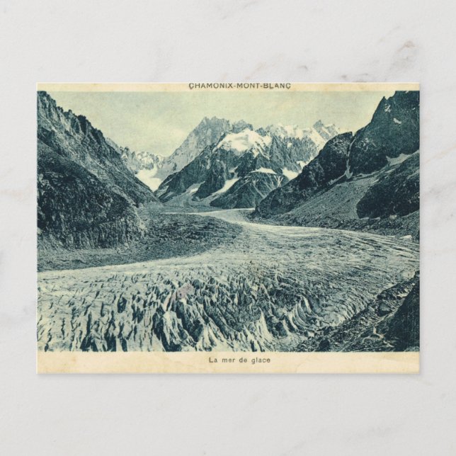 Vintag France Chamonix Mont Blanc Postkarte (Vorderseite)