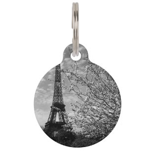 Vintag France Paris Eiffel Tower Pet ID Tag Haustiermarke