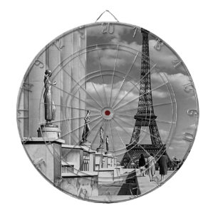 Vintag France Paris Eiffel Turm Chaillot Palast Dartscheibe
