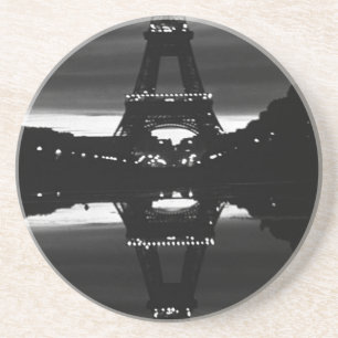 Vintag France Paris Eiffel Turm Reflexion 1970 Getränkeuntersetzer