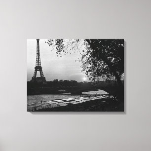 Vintag France Paris Eiffel Turm Sonnenuntergang Leinwanddruck