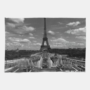 Vintag France Paris Fontains Tower Eiffel Geschirrtuch