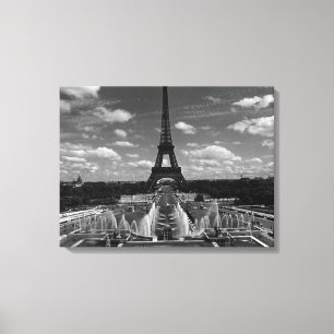 Vintag France Paris Fontains Tower Eiffel Leinwanddruck