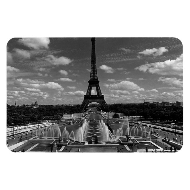 Vintag France Paris Fontains Tower Eiffel Magnet (Horizontal)
