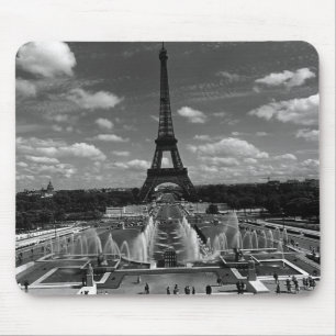 Vintag France Paris Fontains Tower Eiffel Mousepad