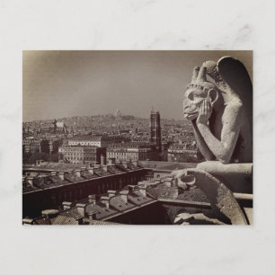 Vintag France Paris Notre Dame Denker der Kathedra Postkarte