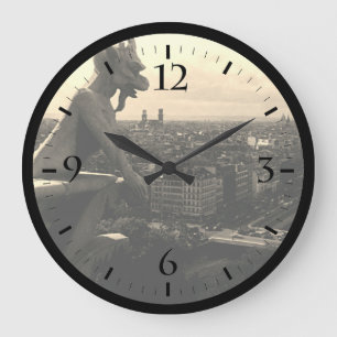 Vintag France Paris Notre Dame Kathedrale Große Wanduhr