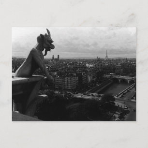 Vintag France Paris Notre Dame Kathedrale Teufel Postkarte