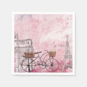 Vintag France Paris Paper Serviette