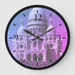 Vintag France Paris Sacre Coeur Basilica Large Cl Große Wanduhr