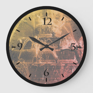 Vintag France Versailles palace Latona Fountain L Große Wanduhr