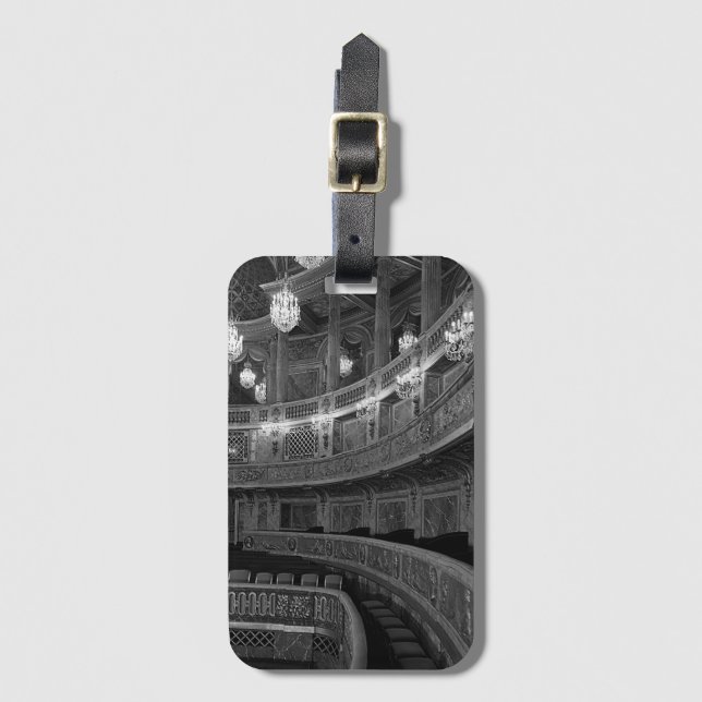 Vintag France Versailles palace oper house Mouse Gepäckanhänger (Vorderseite Vertikal)