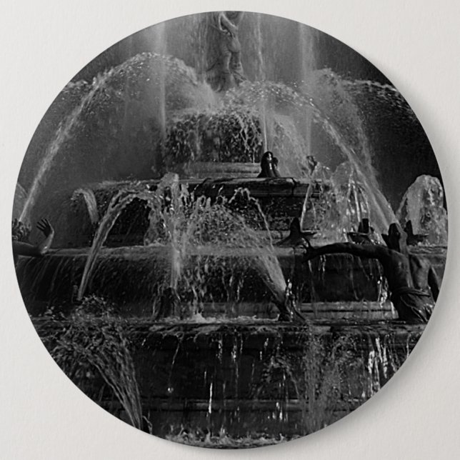 Vintag France Versailles palast Latona Fountain Button (Vorderseite)