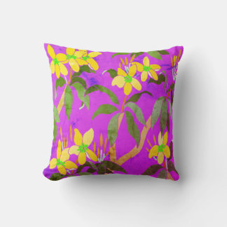 Vintag Frangipani Throw Kissen