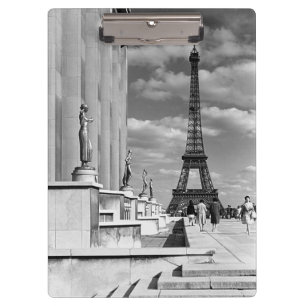 Vintag Frankreich Paris Eiffelturm Chaillot Palast Klemmbrett