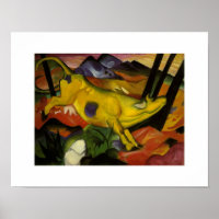 Vintag Franz Marc Die gelbe Kuh