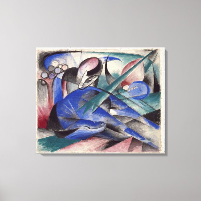 Vintag Franz Marc Dreaming Horse Leinwanddruck (Vorderseite)