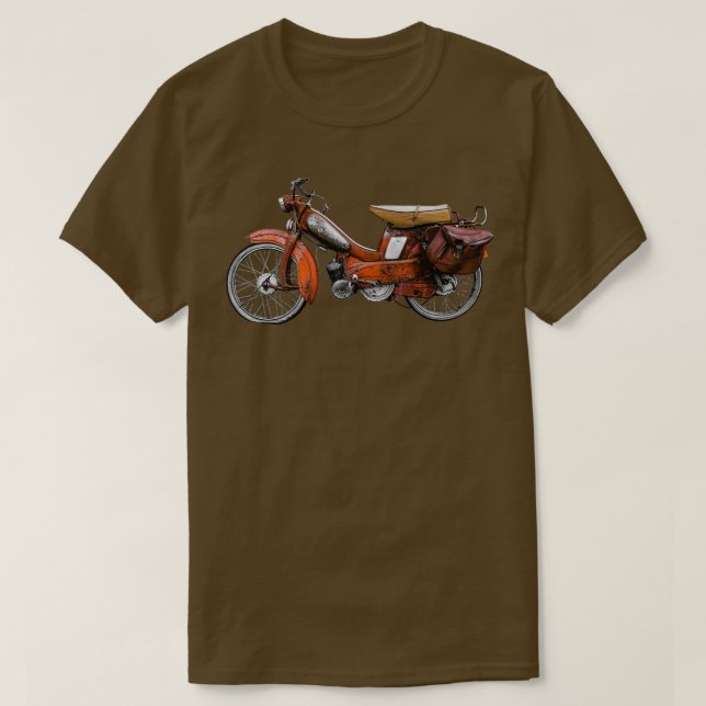 Vintag französisch Motobecane Moped T-Shirt (Design vorne)