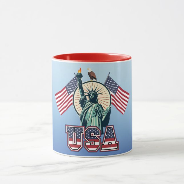 Vintag, Freiheitsstatue Tasse (Zentrum)
