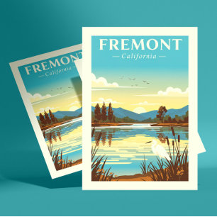 Vintag Fremont California Postkarte