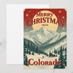 Vintag frohe Weihnachten aus Colorado Flat