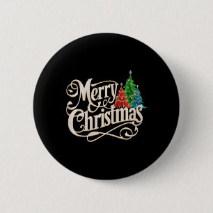 Vintag frohe Weihnachten Button