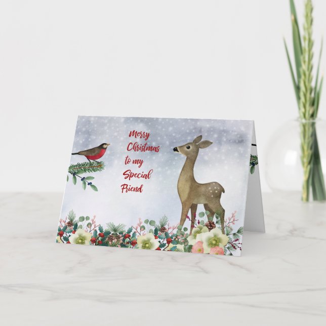 Vintag frohe Weihnachten für meinen Sonderfreund (Vorderseite)